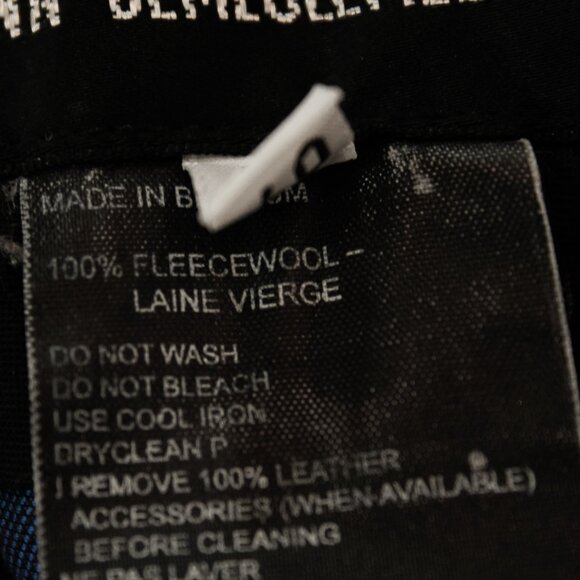 Grail Y2K Runway Item! Ann Demeulemeester Black Wool Pants w Calf Buckle Detail - Picture 6 of 9